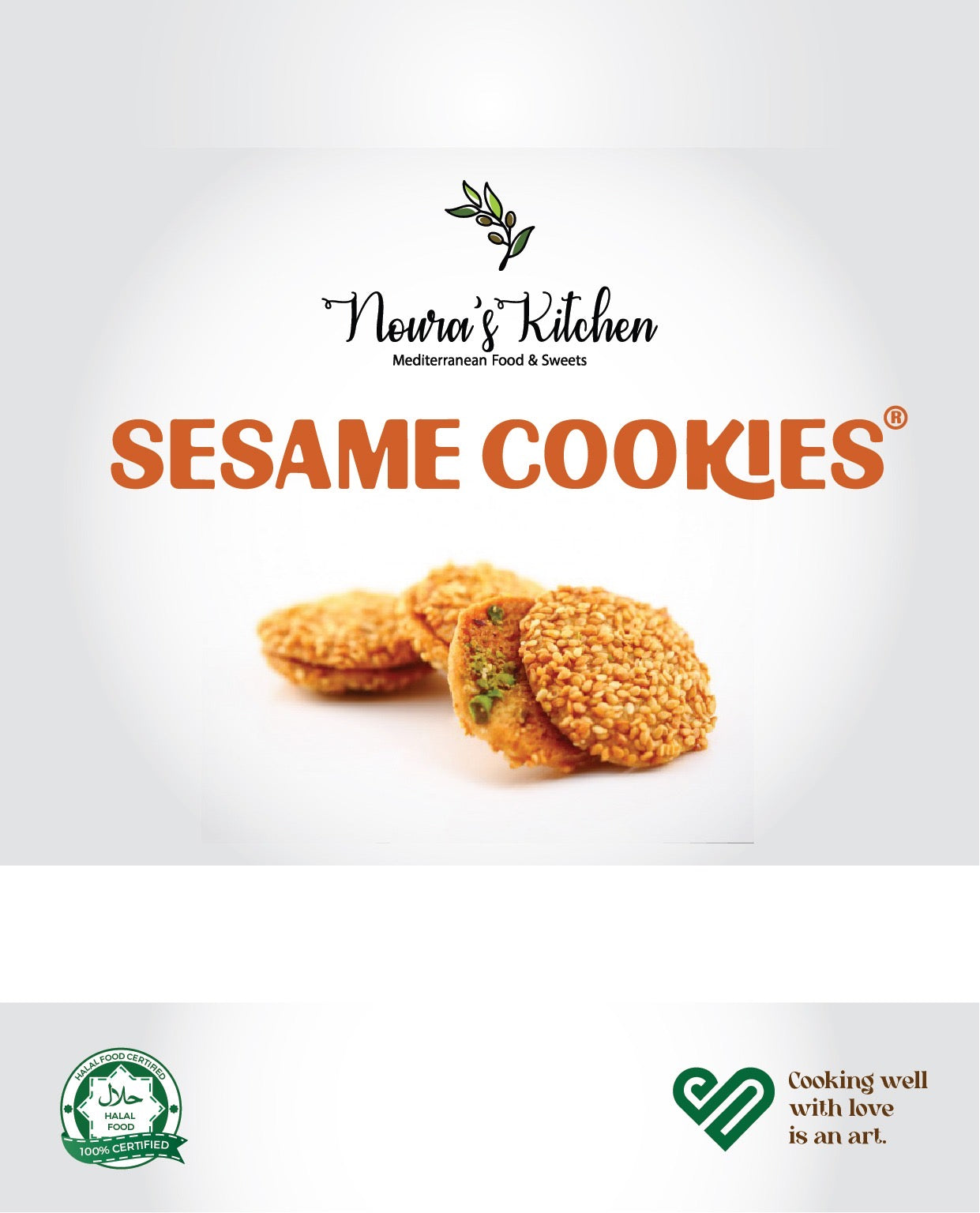 Noura's Kitchen AZ Vegan Sesame Thin Cookies by NKSAZ.us