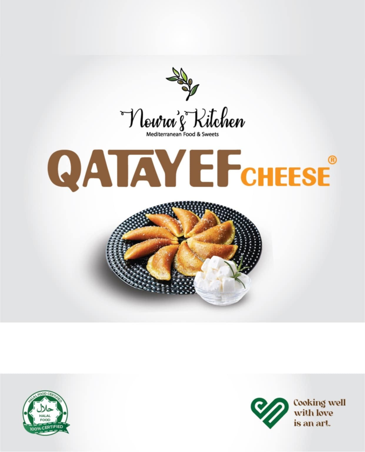 Noura's kitchen Frozen Qatayef cheese 12pcs