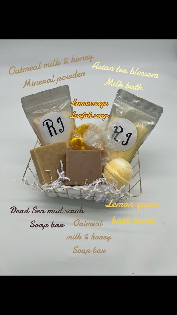 RJ Vegan Soap's by NKS Lemon Haze Basket 1