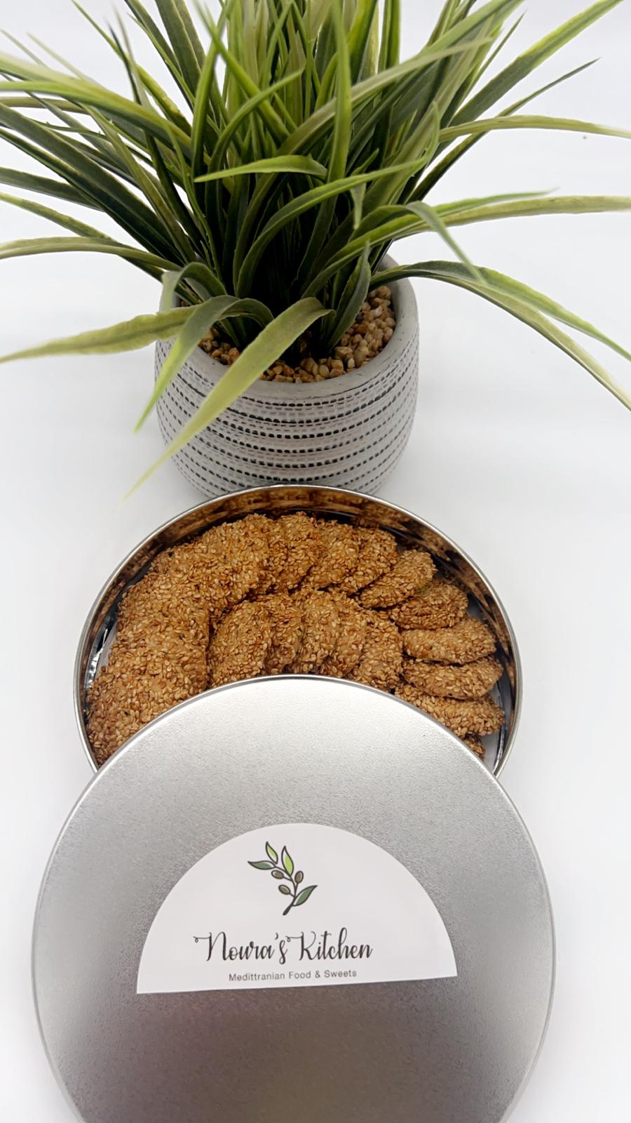 Noura's Kitchen AZ Vegan Sesame Thin Cookies by NKSAZ.us