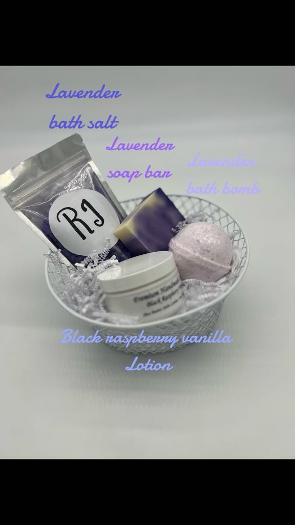 RJ Vegan Soap's by NKS Lavender Basket 1