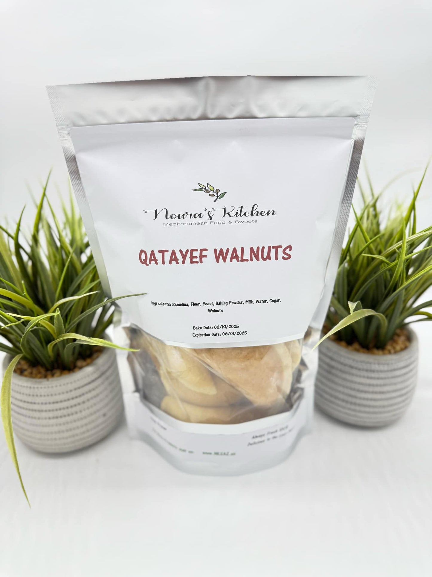 Noura's kitchen Frozen Qatayef Walnut 12pcs
