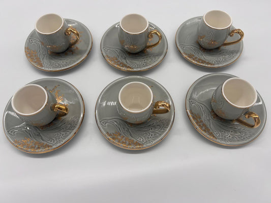 Noura's Kitchenware Stylish white Coffee cups 6pcs