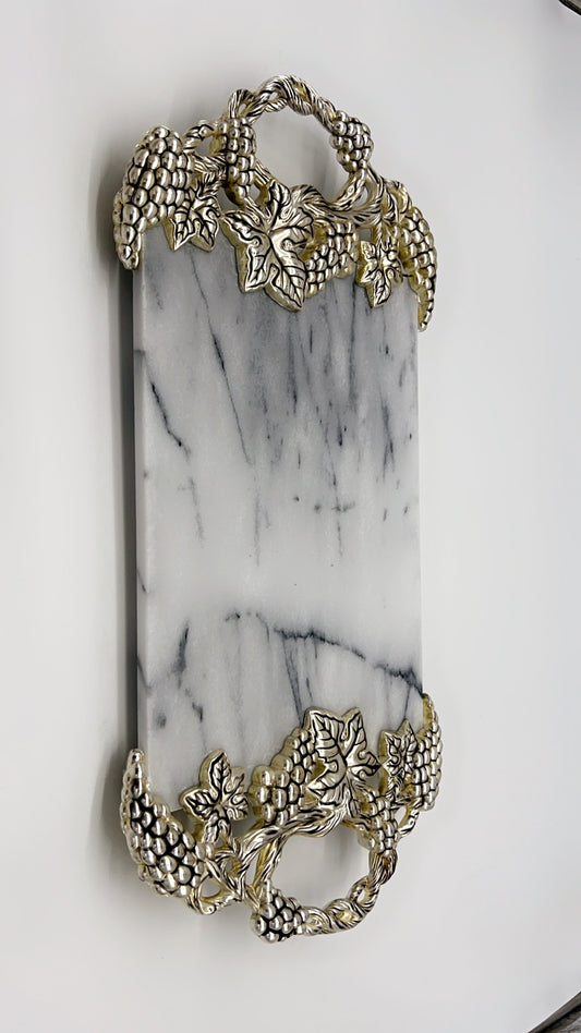Noura's Kitchenware Vintage White Marble Tray