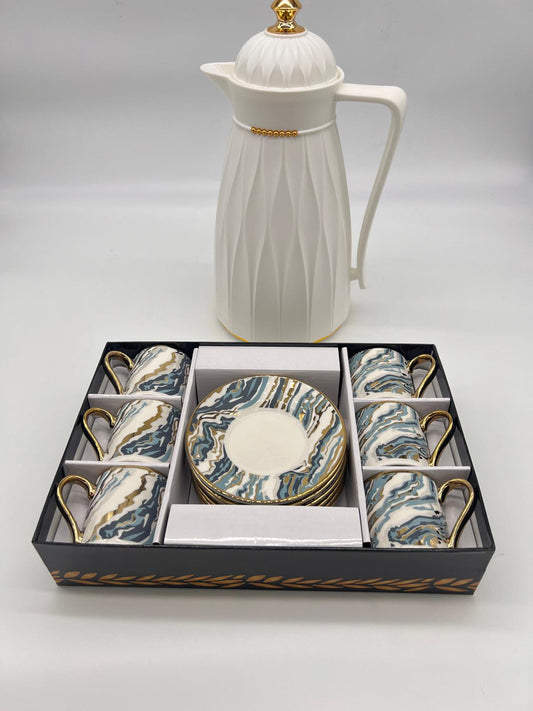 Noura's Kitchenware Stylish White Coffee set