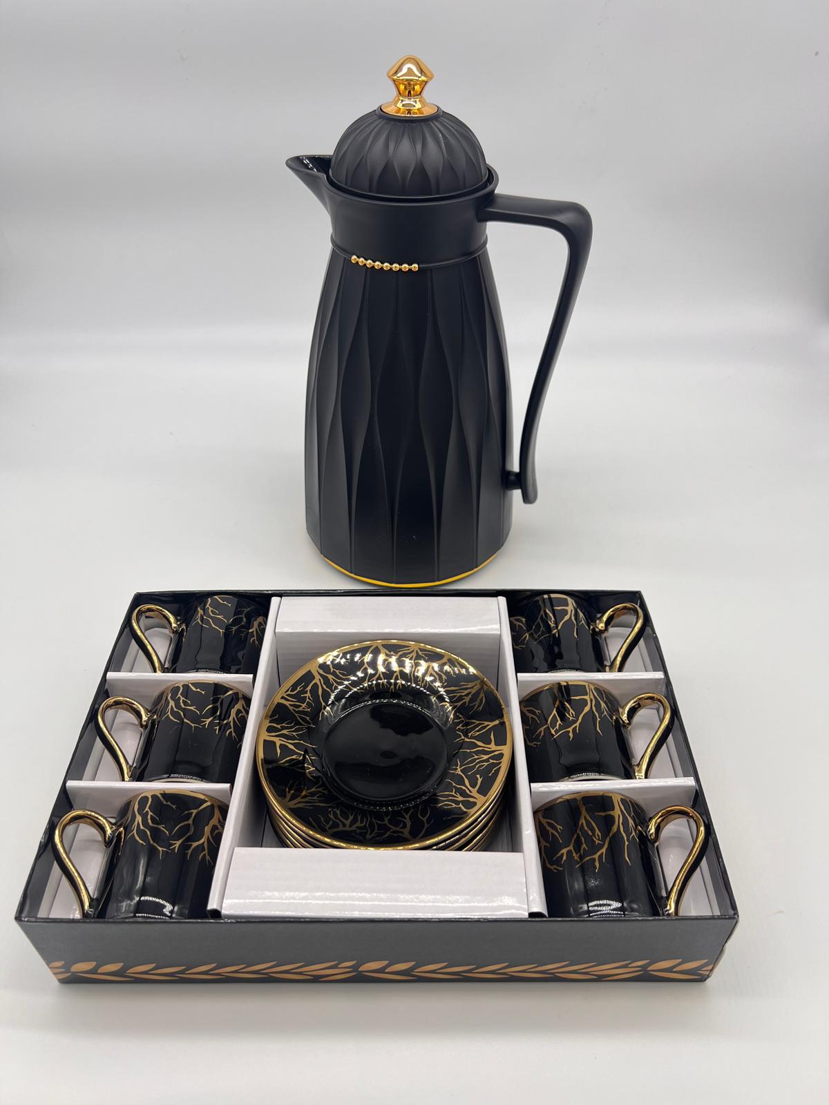 Noura's Kitchenware Black&Gold Coffee Set