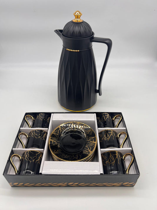 Noura's Kitchenware Black&Gold Coffee Set